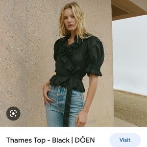 Doen black Thames top